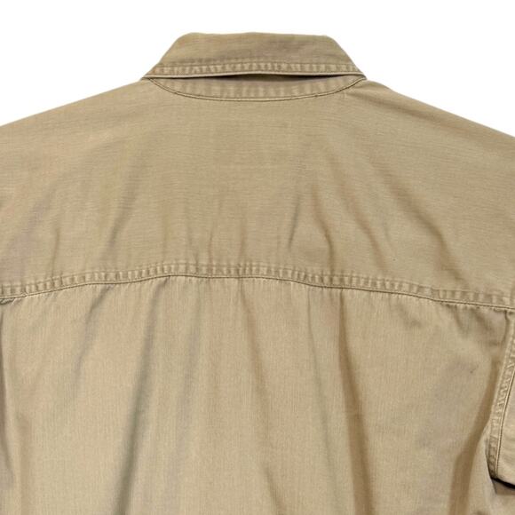 Magellan Shooting Shirt Quilted Khaki Long Sleeves Men M Outdoors Skeet Hunting - Picture 5 of 9